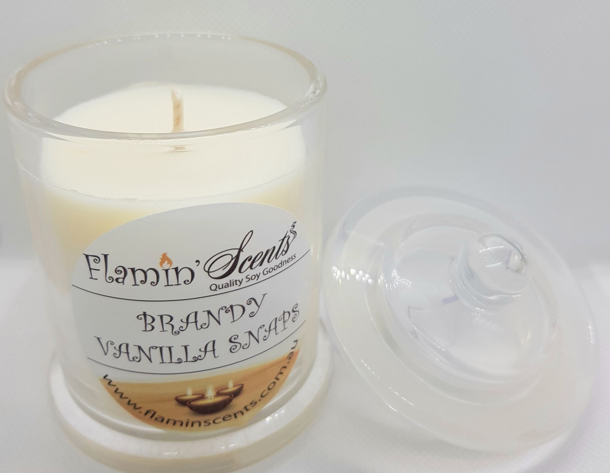 Flamin Scents. BRANDY VANILLA SNAPS CANDLE