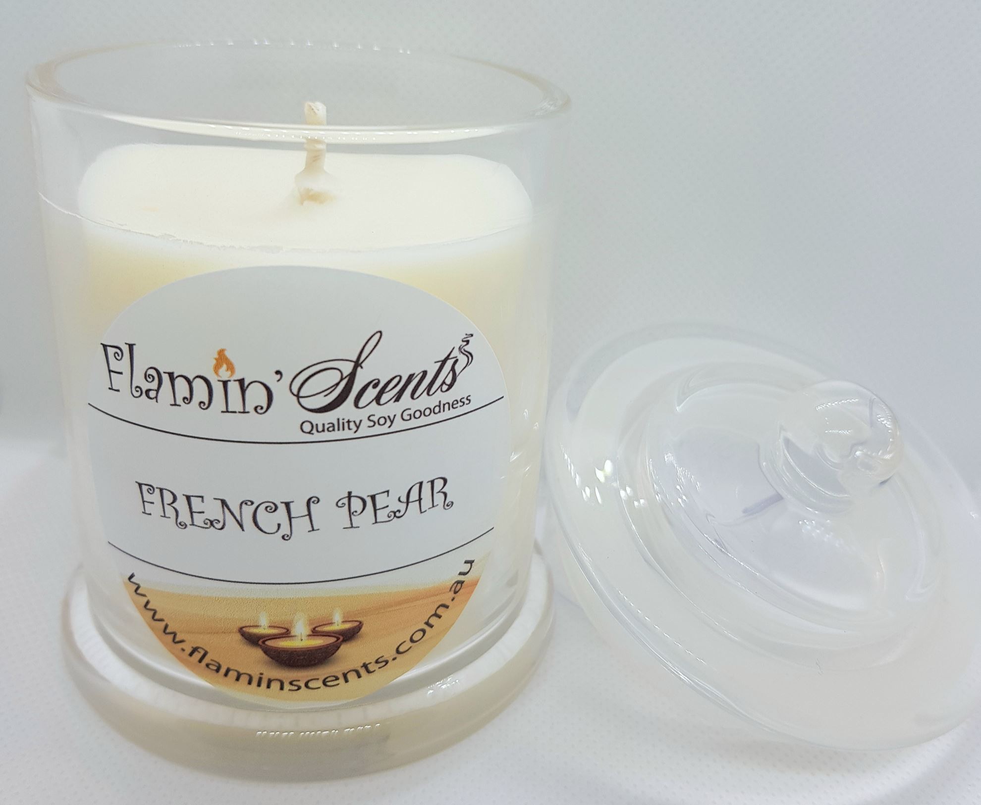 Flamin Scents. FRENCH PEAR CANDLE
