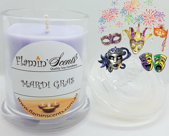Picture of MARDI GRAS CANDLE