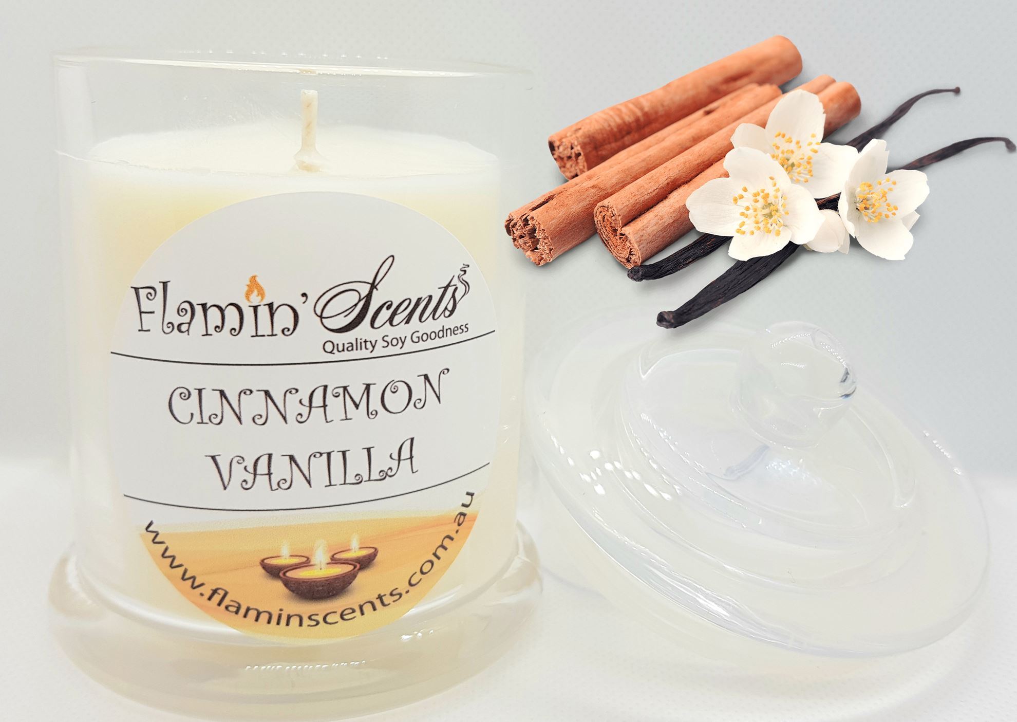 Flamin Scents. CINNAMON VANILLA CANDLE